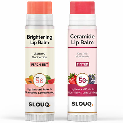Tinted Lip Balm Combo (Pink + Peach)